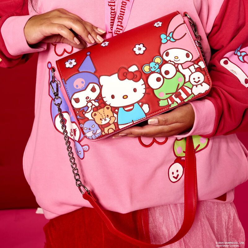 Load image into Gallery viewer, Loungefly Sanrio Hello Kitty &amp; Friends Colour Block Crossbody - PRE ORDER
