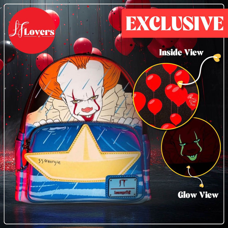 Load image into Gallery viewer, Loungefly Warner Bros Pennywise SS Georgie Mini Backpack
