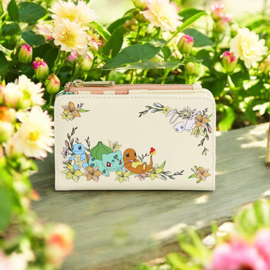 Loungefly Pokémon Mew & Kanto Starter Bi-fold Wallet