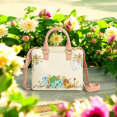 Loungefly Pokémon Mew & Kanto Starters Crossbody Bag