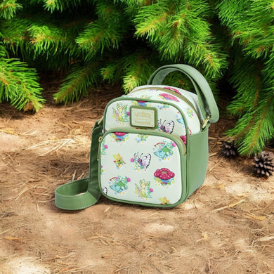 Loungefly Pokémon Grass Type Allover Print Crossbody Bag - PREORDER