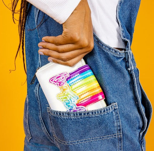 Load image into Gallery viewer, Loungefly Lisa Frank Rainbow Logo Zip Around Wallet
