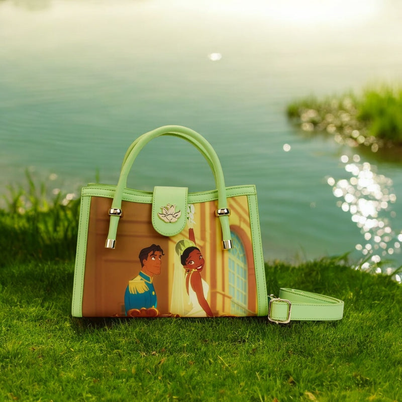 Load image into Gallery viewer, Loungefly Disney Princess and the Frog Princess Scene Crossbody Bag
