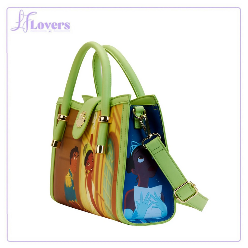 Load image into Gallery viewer, Loungefly Disney Princess and the Frog Princess Scene Crossbody Bag
