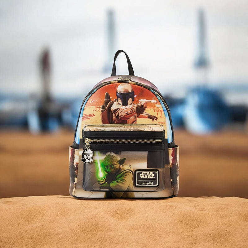 Load image into Gallery viewer, Loungefly Star Wars Episode Two Attack of the Clones Scene Mini Backpack
