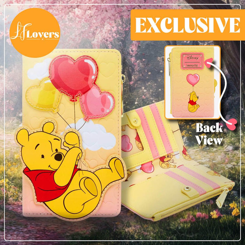 Load image into Gallery viewer, Loungefly Disney Winnie the Pooh Heart Balloon Pooh Bear Wallet
