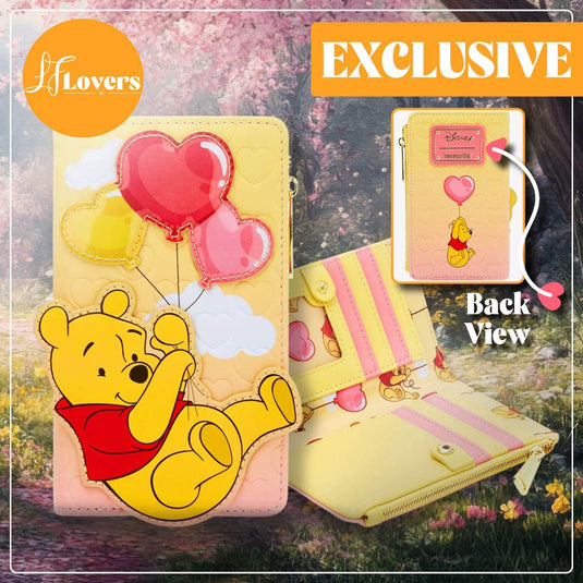 Loungefly Disney Winnie the Pooh Heart Balloon Pooh Bear Wallet