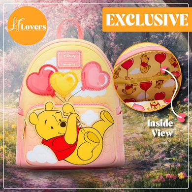 Loungefly Disney Winnie the Pooh Heart Balloon Pooh Bear Mini Backpack