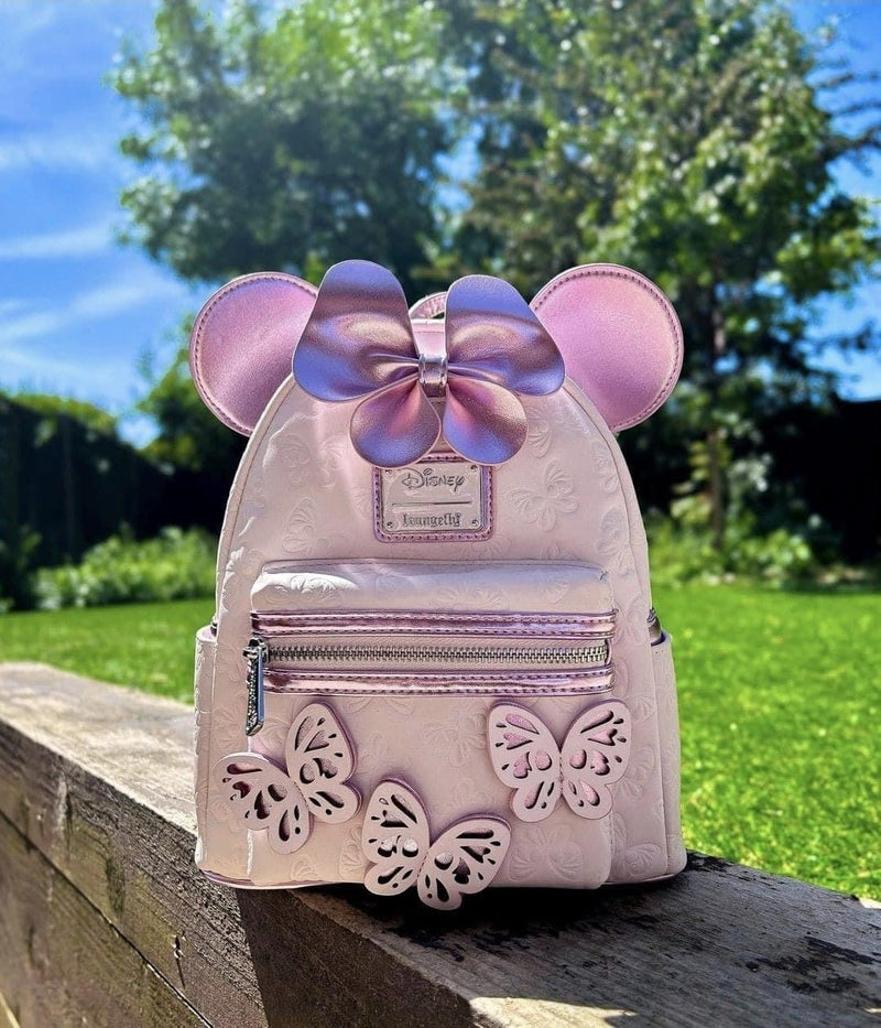 Load image into Gallery viewer, Loungefly Disney Minnie Mouse Pink Butterfly Mini Backpack
