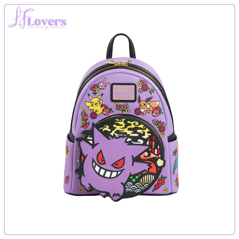 Load image into Gallery viewer, Loungefly Pokémon Gengar Floral Characters Mini Backpack
