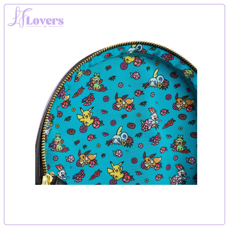 Load image into Gallery viewer, Loungefly Pokémon Gengar Floral Characters Mini Backpack
