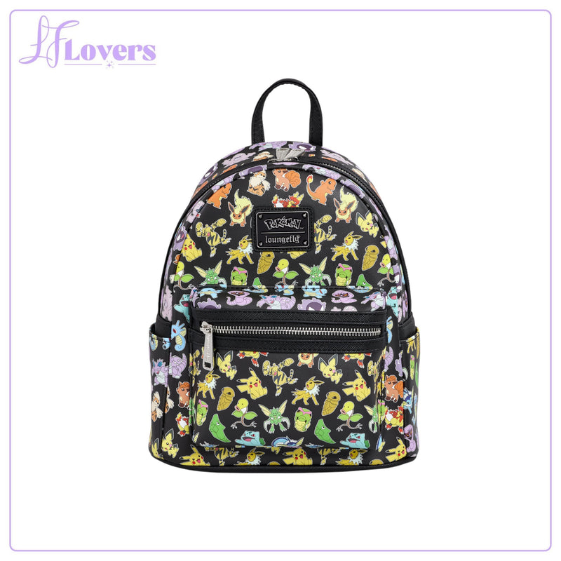 Load image into Gallery viewer, Loungefly Pokémon Multi Characters All Over Print Mini Backpack
