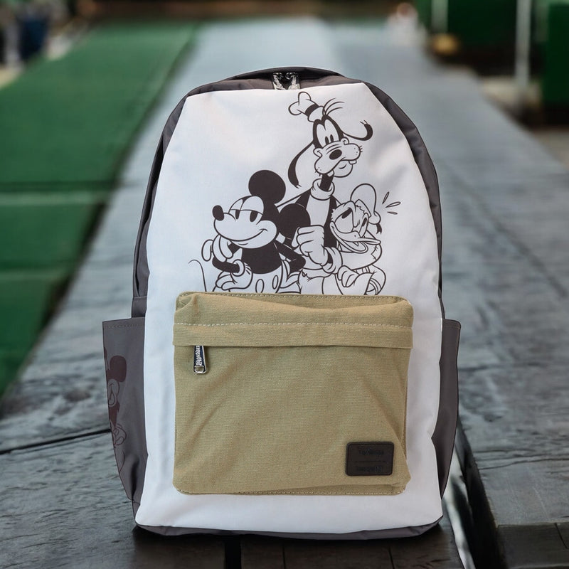 Load image into Gallery viewer, Loungefly Disney Mickey And Friends Canvas &amp; Nylon Full Size Backpack - PRE ORDER
