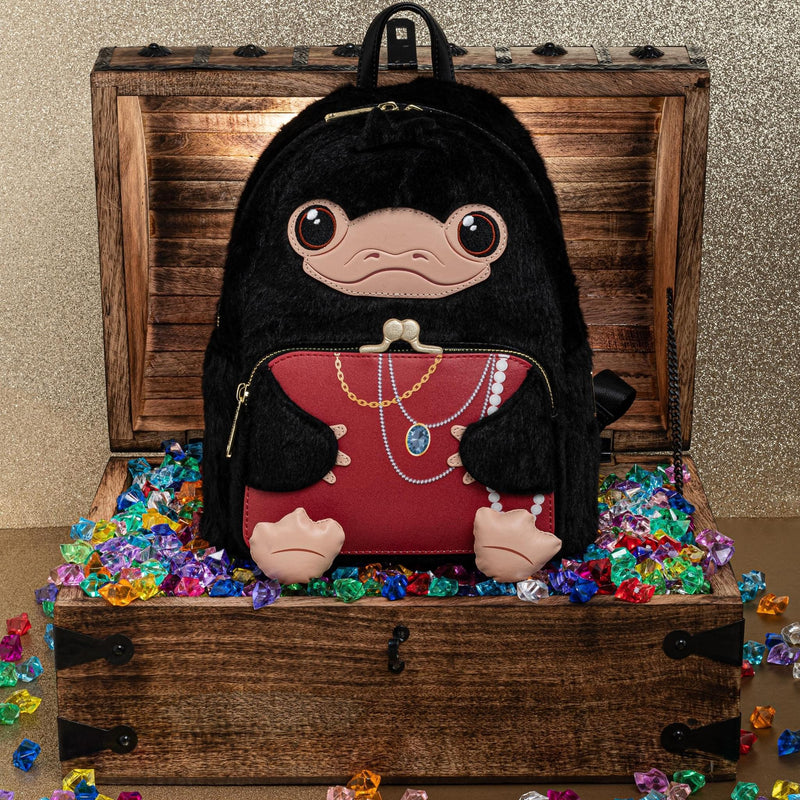 Load image into Gallery viewer, Loungefly Fantastic Beasts Niffler Plush Cosplay Mini Backpack
