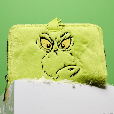 Loungefly Dr Seuss Plush Grinch Glow Cosplay Zip Around Wallet