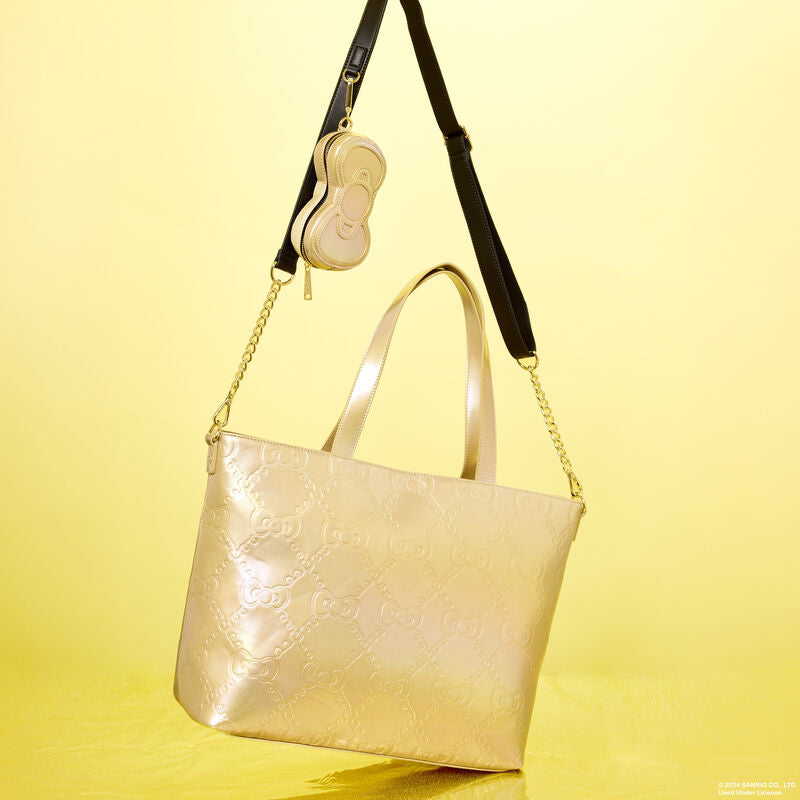 Load image into Gallery viewer, Loungefly Sanrio 50th Anniversary Gold Tote Bag
