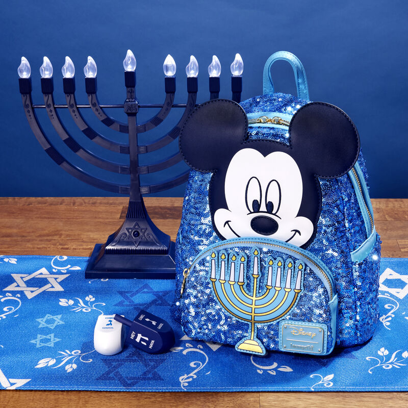 Load image into Gallery viewer, Loungefly Disney Mickey Happy Hanukkah Menorah Mini Backpack - LF Lovers
