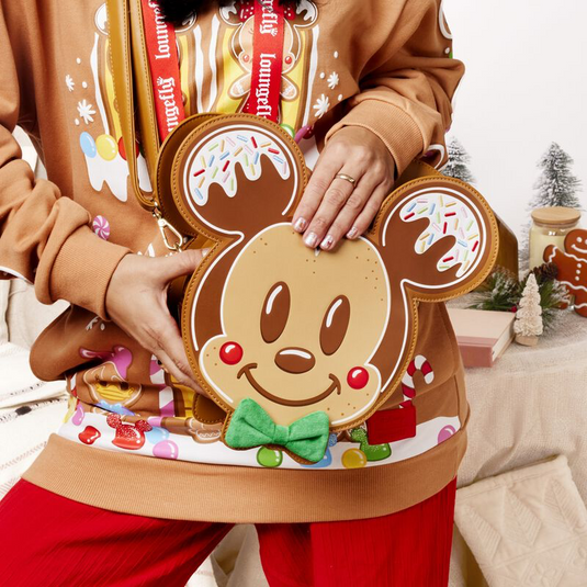 Loungefly Disney Mickey and Friends Gingerbread Cookie Figural Crossbody - LF Lovers