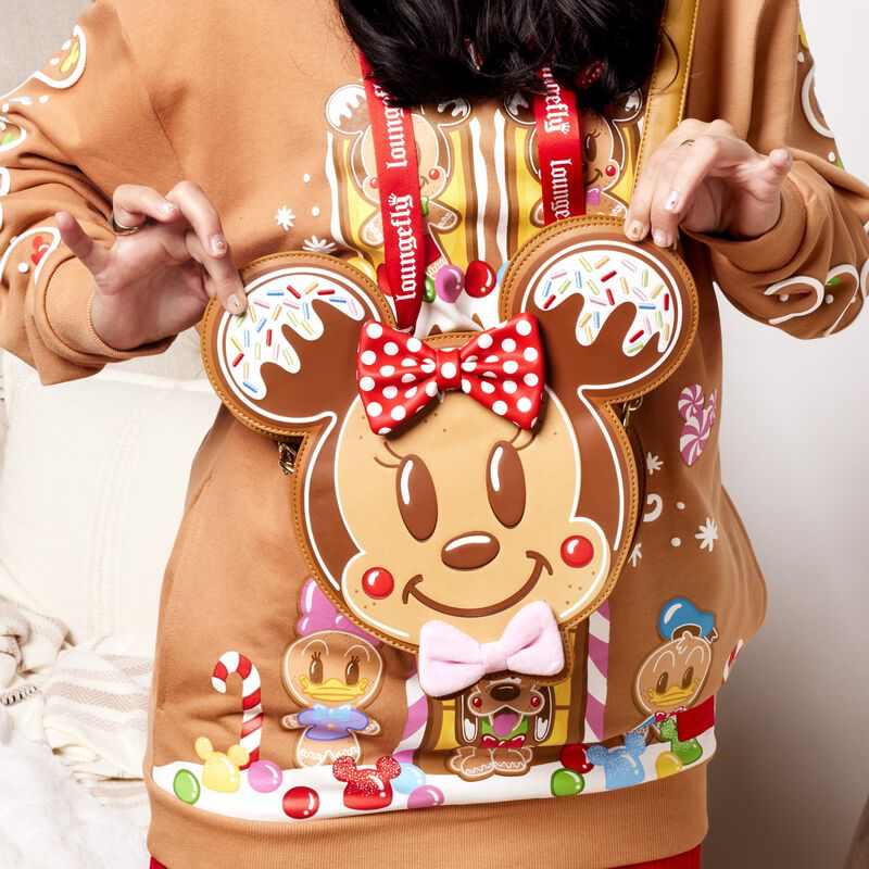 Load image into Gallery viewer, Loungefly Disney Mickey and Friends Gingerbread Cookie Figural Crossbody - LF Lovers
