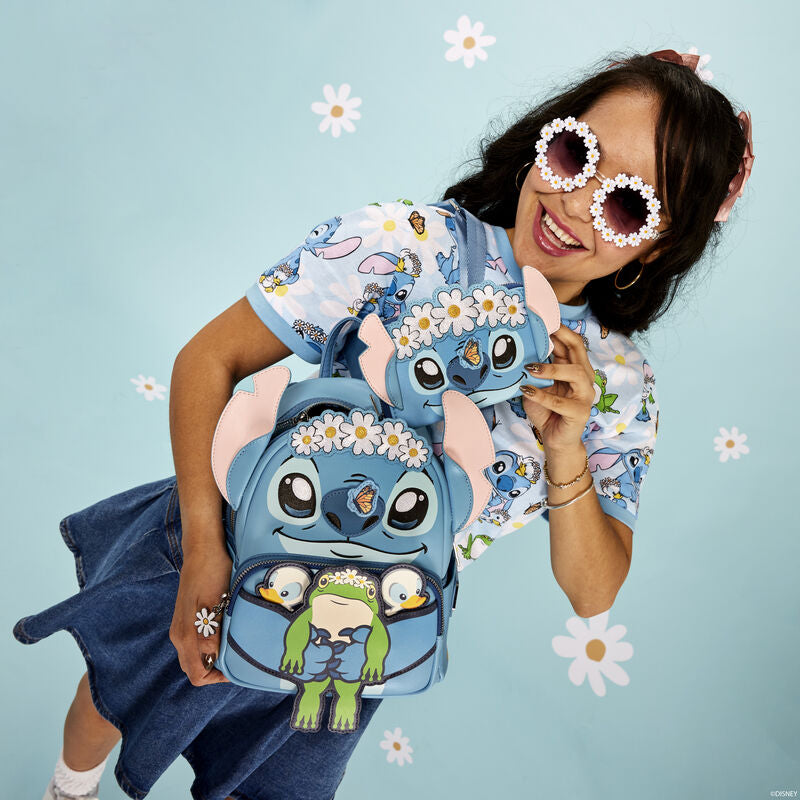 Load image into Gallery viewer, Loungefly DIsney Lilo And Stitch Springtime Stitch Cosplay Mini Backpack - PRE ORDER - LF Lovers
