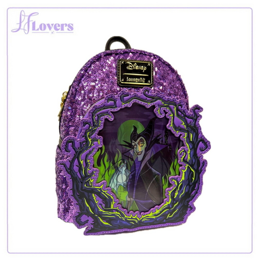 Load image into Gallery viewer, Loungefly Disney Sleeping Beauty Maleficent Lenticular Mini Backpack
