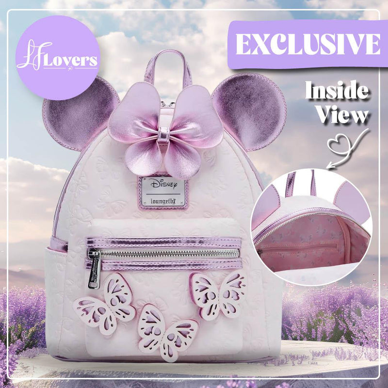 Load image into Gallery viewer, Loungefly Disney Minnie Mouse Pink Butterfly Mini Backpack - LF Lovers
