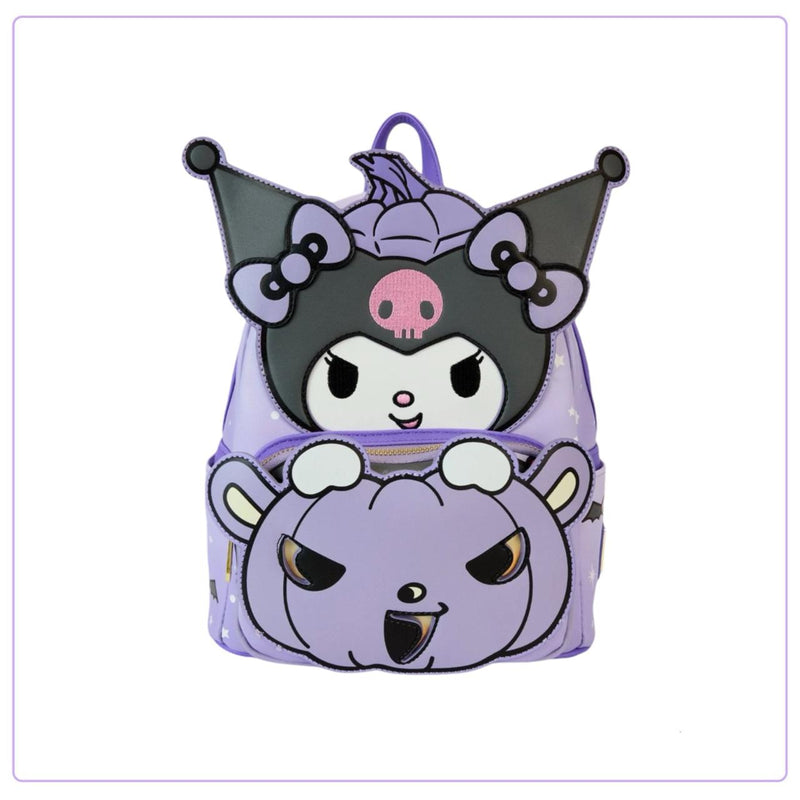 Load image into Gallery viewer, Loungefly Sanrio Kuromi Pumpkin Mini Backpack
