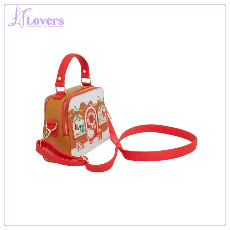 Load image into Gallery viewer, Loungefly Sanrio Hello Kitty &amp; Friends Gingerbread House Crossbody Bag
