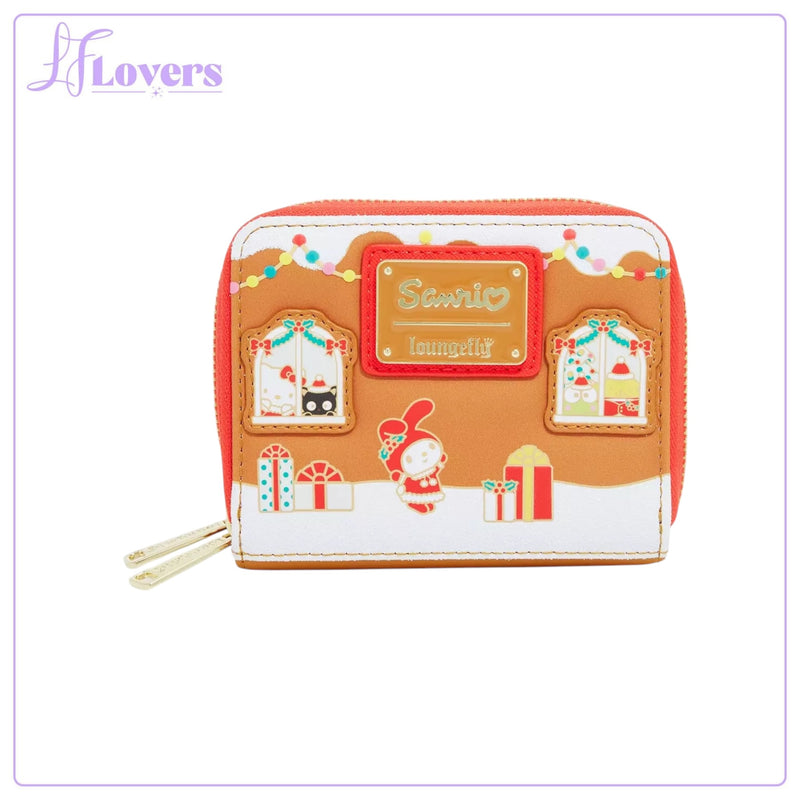 Load image into Gallery viewer, Loungefly Sanrio Hello Kitty &amp; Friends Gingerbread House Small Zip Wallet
