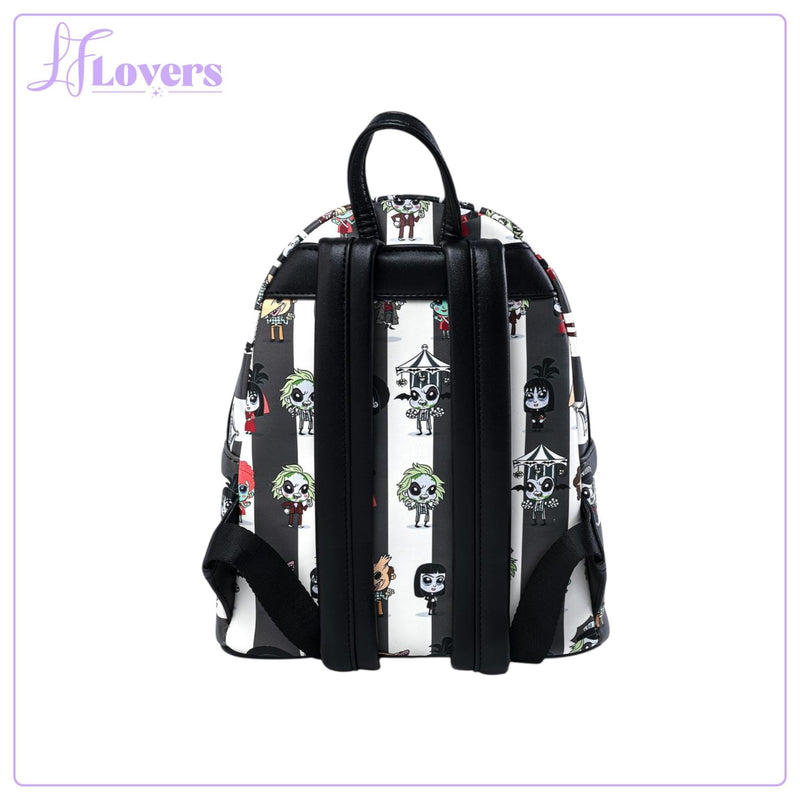 Load image into Gallery viewer, Loungefly Beetlejuice Group Chibi All Over Print Mini Backpack
