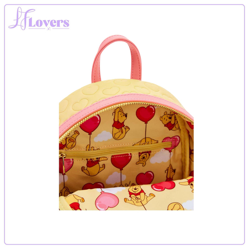 Load image into Gallery viewer, Loungefly Disney Winnie the Pooh Heart Balloon Pooh Bear Mini Backpack
