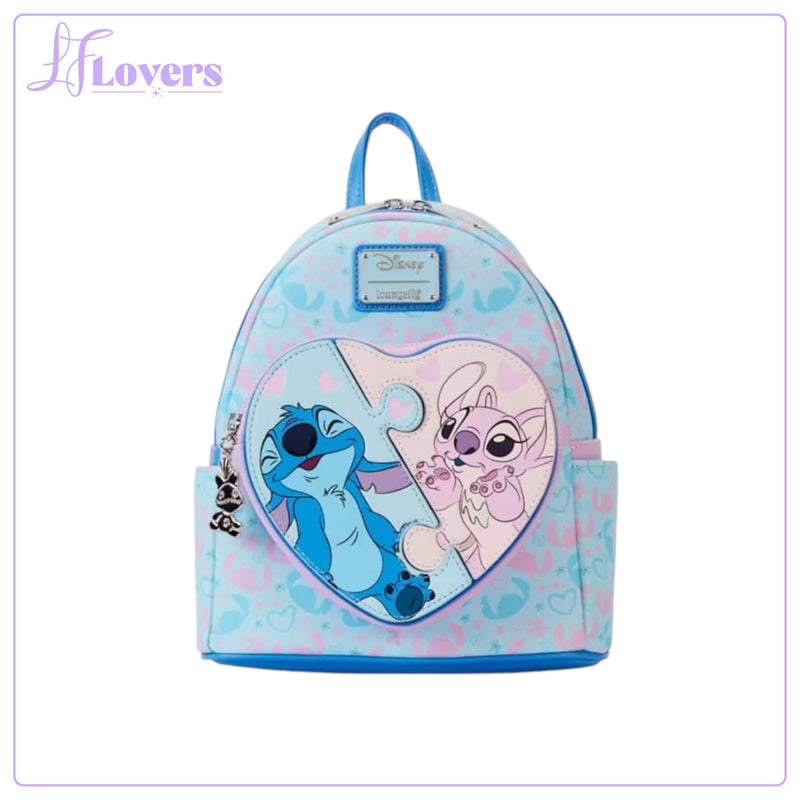 Loungefly Disney Stitch And Angel Puzzle Mini Backpack LF Lovers