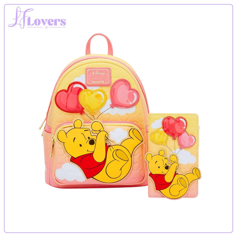 Load image into Gallery viewer, Loungefly Disney Winnie the Pooh Heart Balloon Pooh Bear Mini Backpack
