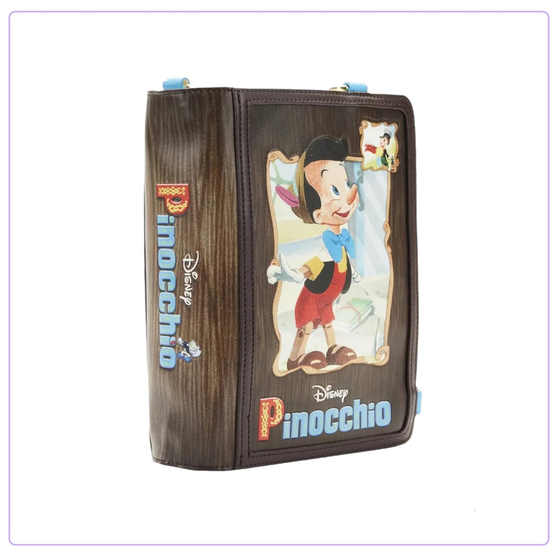 Load image into Gallery viewer, Loungefly Disney Classic Books Pinocchio Convertible Crossbody - LF Lovers
