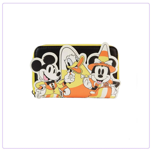 Loungefly Disney Mickey and Friends Candy Corn Zip Around Wallet - LF Lovers