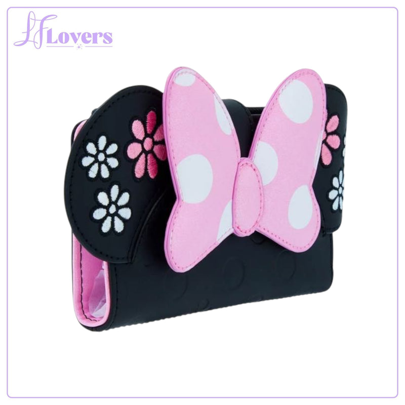 Load image into Gallery viewer, Loungefly Disney Minnie Floral Rock The Dots Flap Wallet - PRE ORDER
