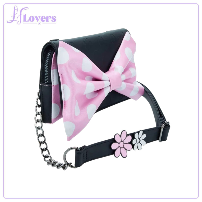 Load image into Gallery viewer, Loungefly Disney Minnie Floral Rock The Dots Clutch Crossbody - PRE ORDER
