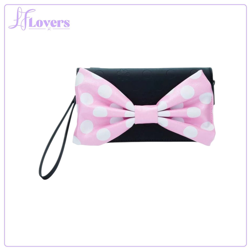 Load image into Gallery viewer, Loungefly Disney Minnie Floral Rock The Dots Clutch Crossbody - PRE ORDER
