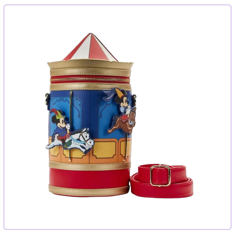 Load image into Gallery viewer, Loungefly Disney Brave Little Tailor Mickey Minnie Carousel Crossbody - LF Lovers
