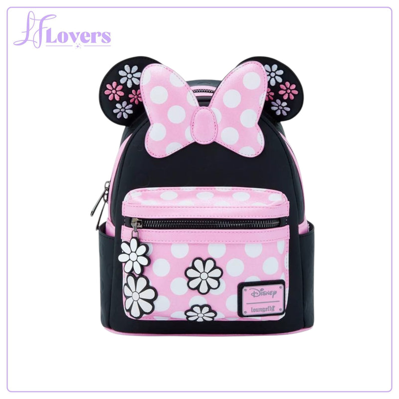 Load image into Gallery viewer, Loungefly Minnie Floral Rock The Dots Mini Backpack - PRE ORDER
