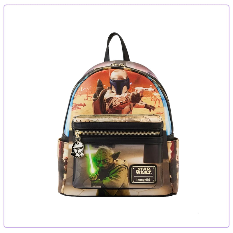 Load image into Gallery viewer, Loungefly Star Wars Episode Two Attack of the Clones Scene Mini Backpack - LF Lovers
