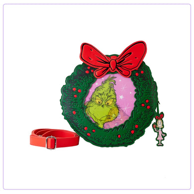 Loungefly Dr Seuss Grinch Christmas Wreath Figural Crossbody - LF Lovers