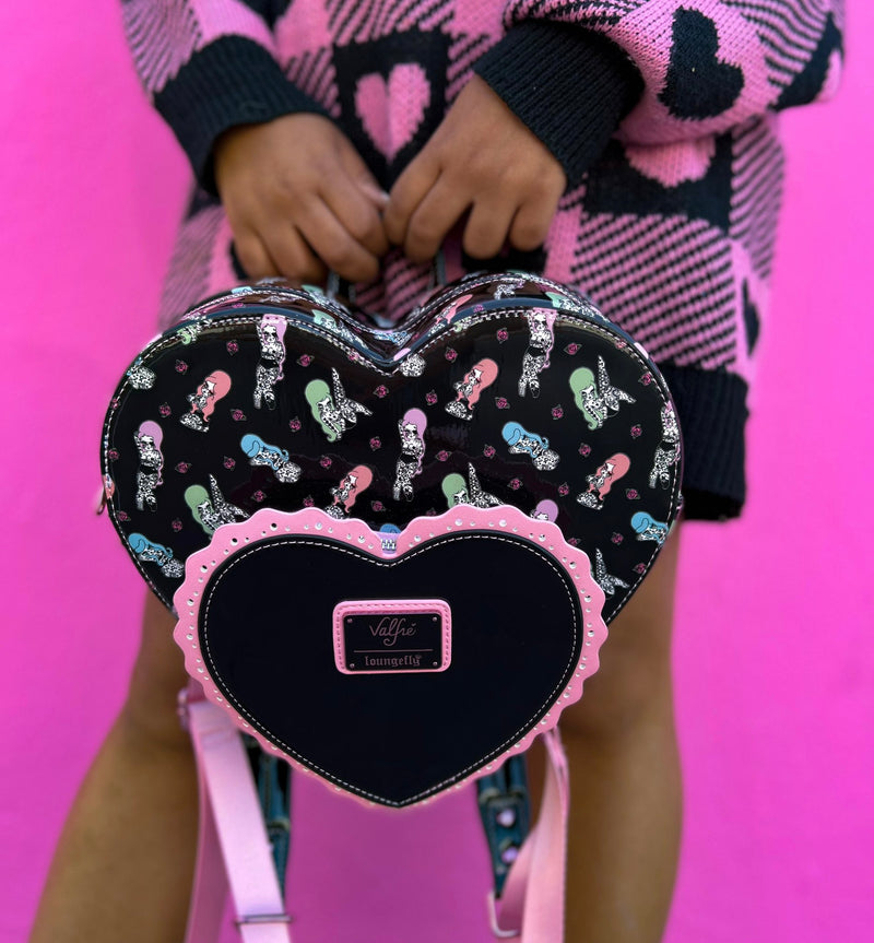 Load image into Gallery viewer, Loungefly Valfré Double Heart Mini Backpack
