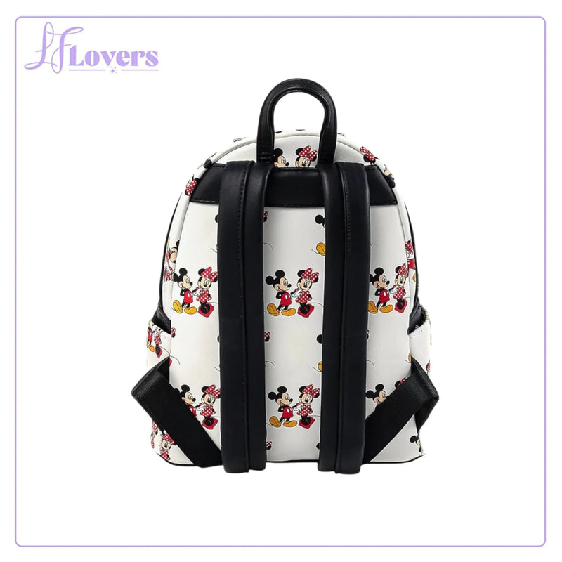 Load image into Gallery viewer, Loungefly Disney Mickey and Minnie All Over Print Mini Backpack - LF Lovers
