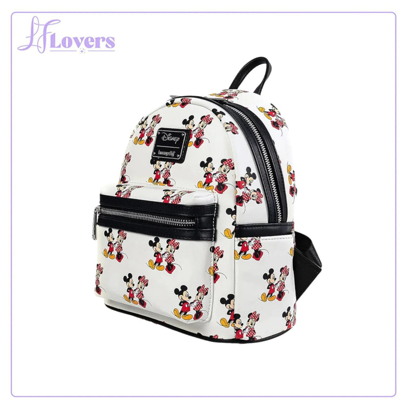 Load image into Gallery viewer, Loungefly Disney Mickey and Minnie All Over Print Mini Backpack - LF Lovers
