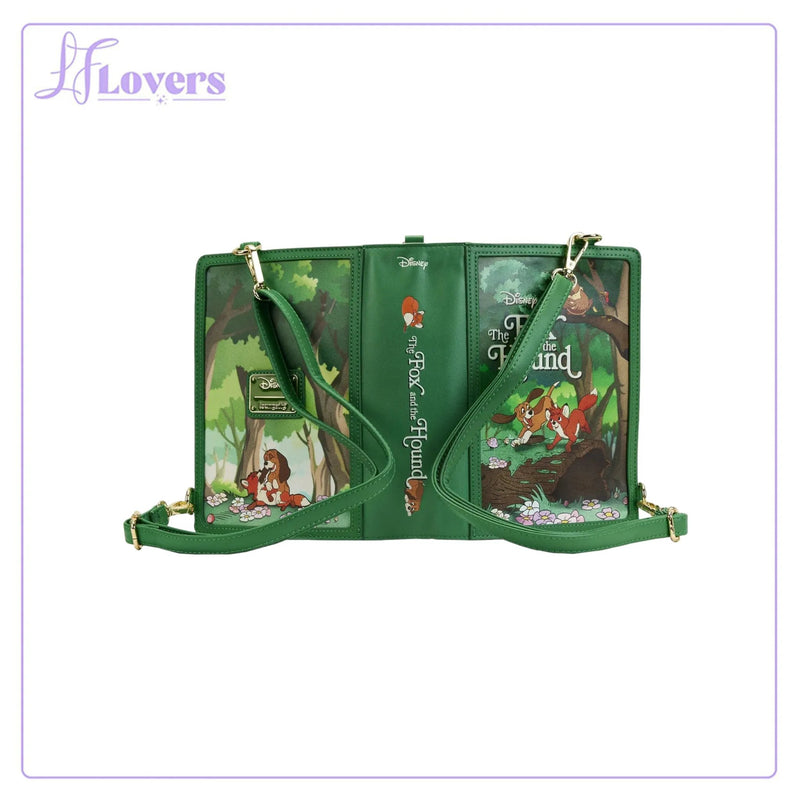 Load image into Gallery viewer, Loungefly Disney Classic Books Fox and the Hound Convertible Crossbody - LF Lovers
